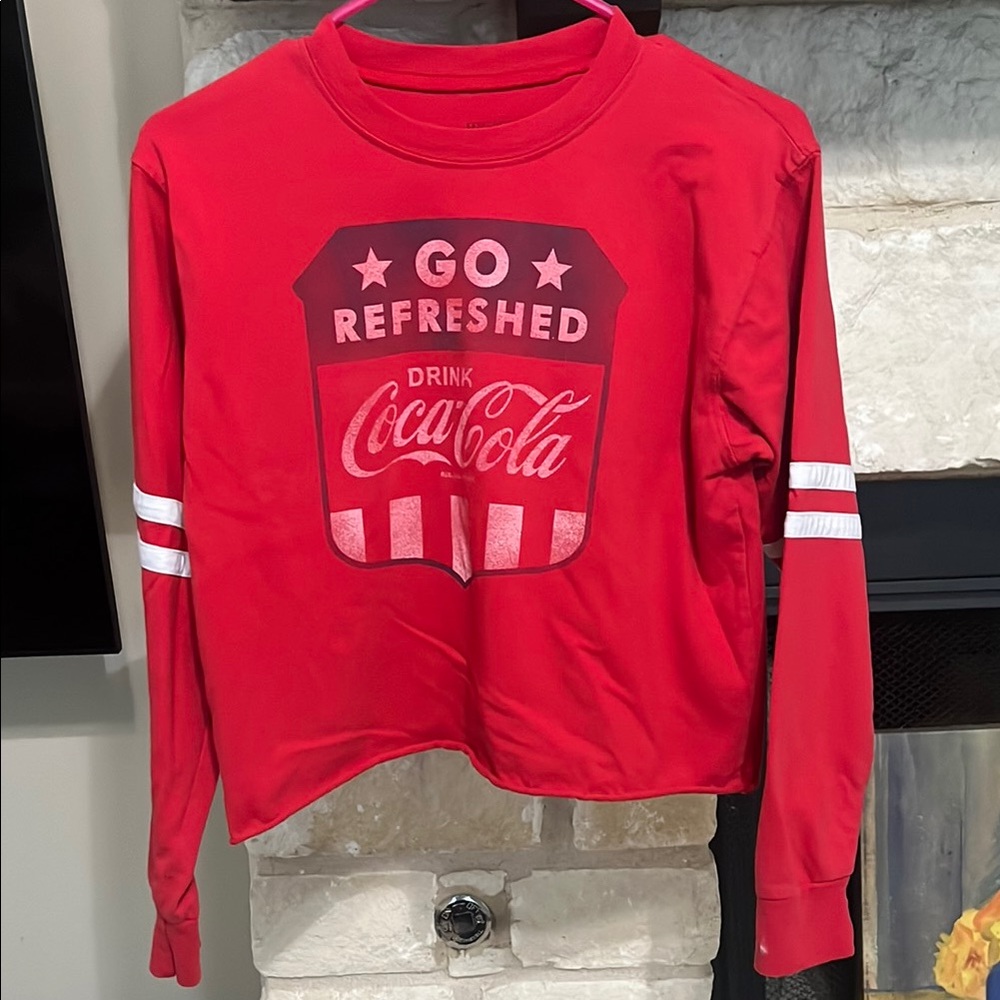 Coca Cola Red Long Sleeve Tee with Vintage Logo